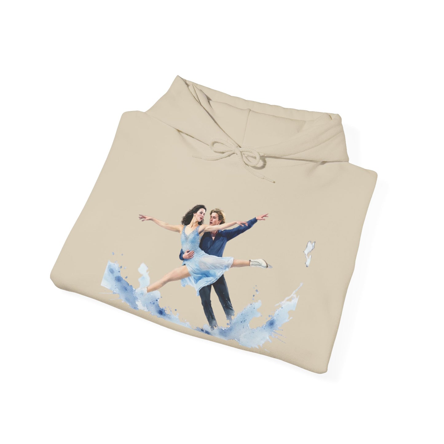 [MetDream Official] "Grace on Ice" Watercolor Figure Skating Premium Hoodie