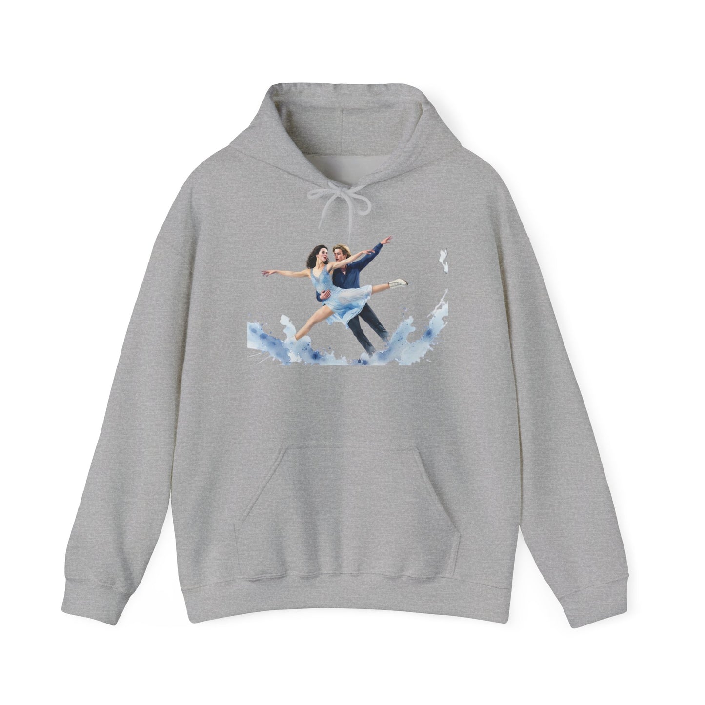 [MetDream Official] "Grace on Ice" Watercolor Figure Skating Premium Hoodie