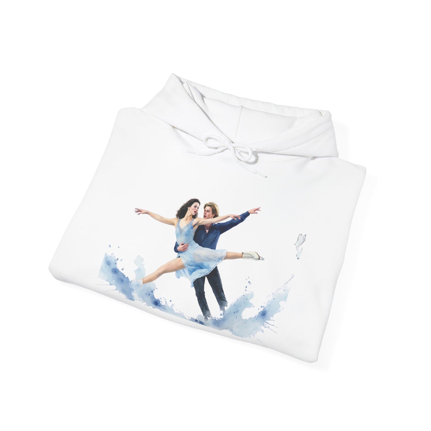[MetDream Official] "Grace on Ice" Watercolor Figure Skating Premium Hoodie