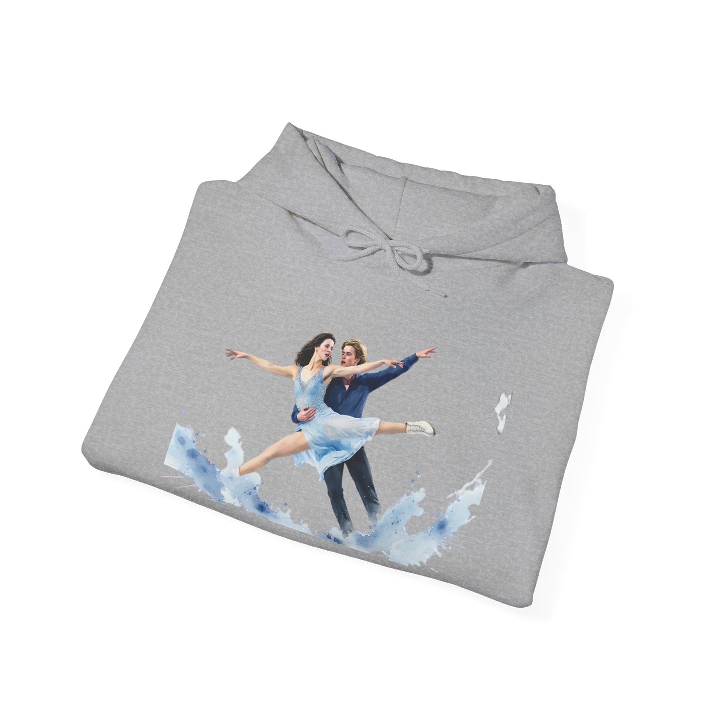[MetDream Official] "Grace on Ice" Watercolor Figure Skating Premium Hoodie