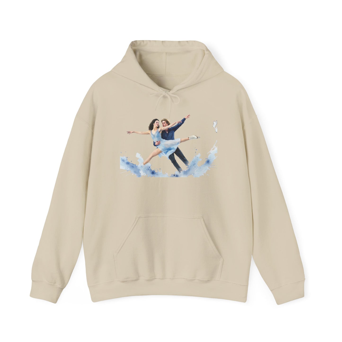 [MetDream Official] "Grace on Ice" Watercolor Figure Skating Premium Hoodie