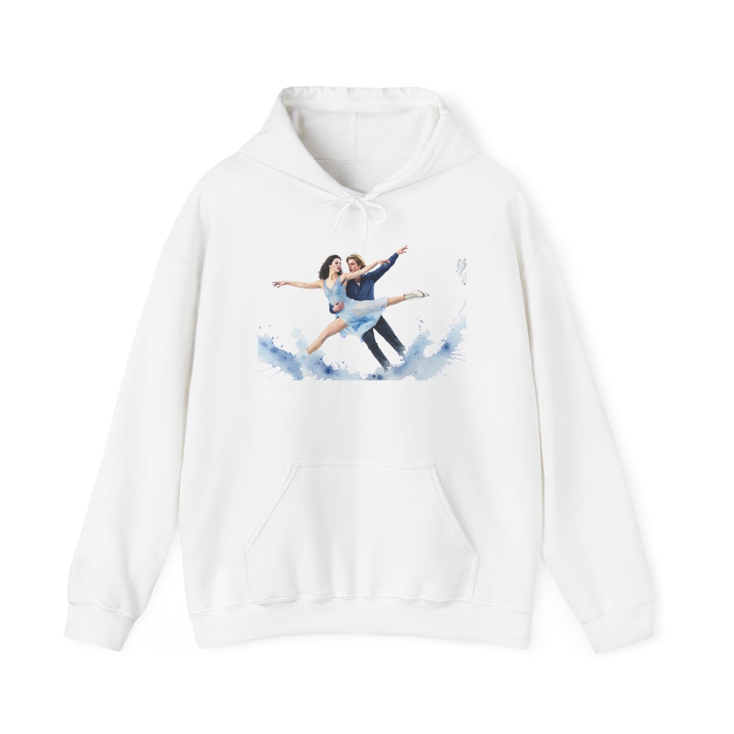 [MetDream Official] "Grace on Ice" Watercolor Figure Skating Premium Hoodie