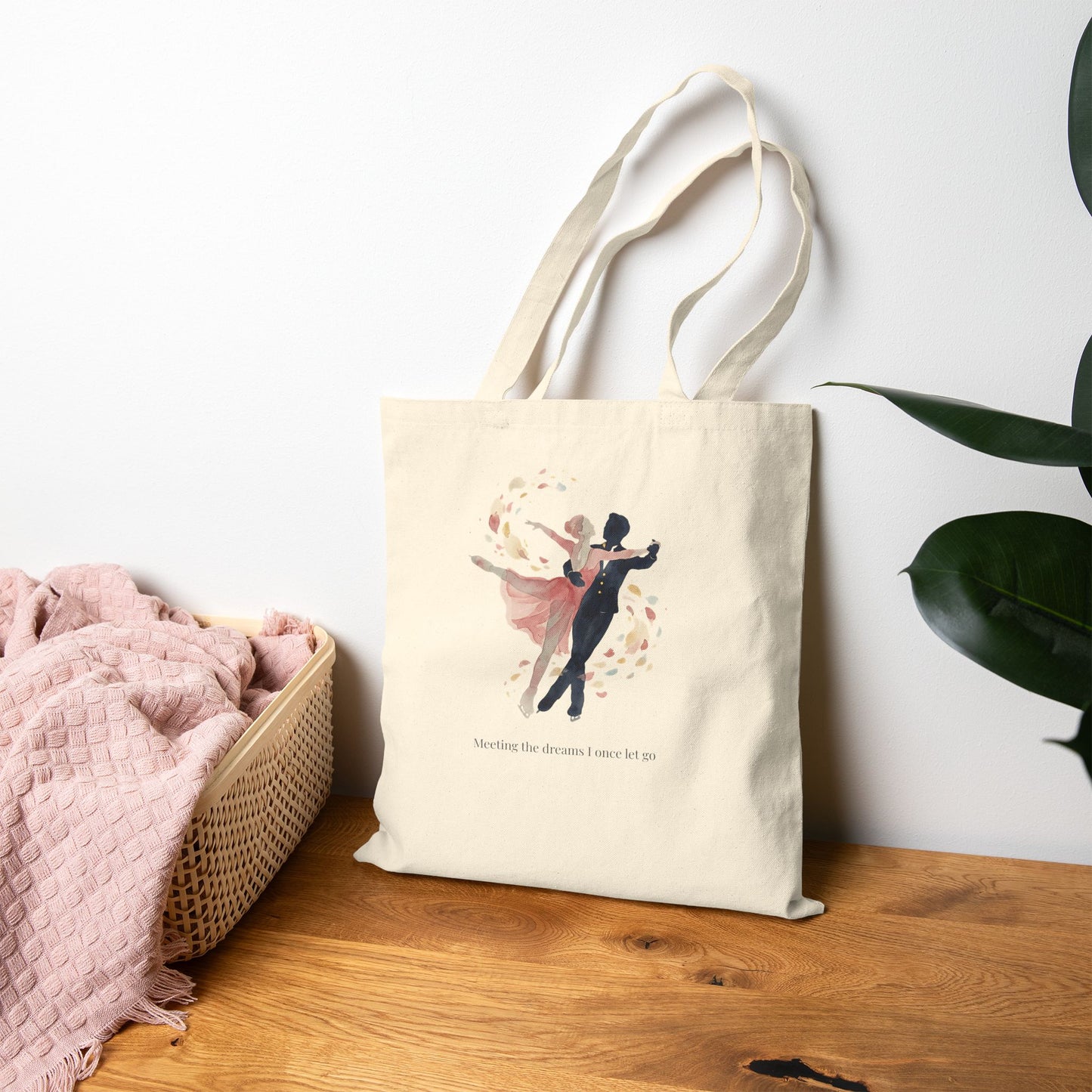 [MetDream Official] "Meeting the dreams" Watercolor Canvas Tote Bag